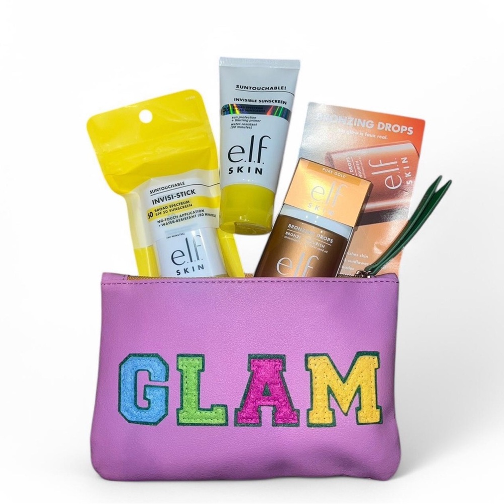 e.l.f. Full-Size Set Invisible SPF 35 Sunscreen + SPF 50 Stick + Bronzing Drops